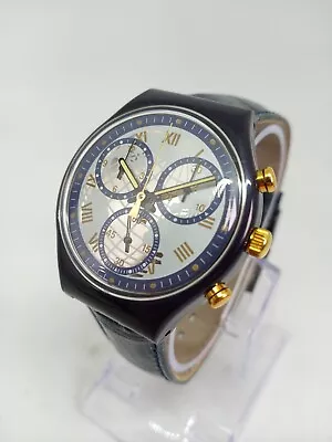 VINTAGE 1991 Swatch Chrono SCN104  Timeless Zone  37mm Swiss Made Watch NOS • $79.99