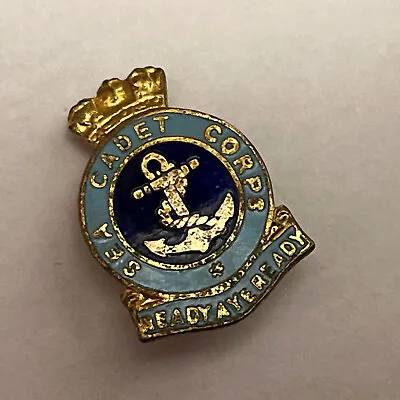 Little Vintage Sea Cadet Corps Enamel Badge Pin Ready Aye Ready Used Condition • £3.99