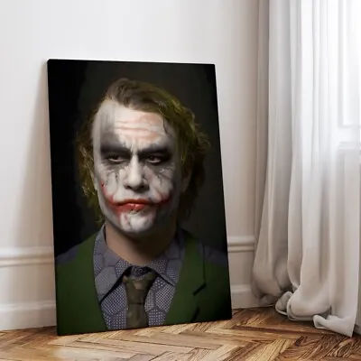 ✅ Joker Heath Ledger Batman Movie The Dark Knight Picture Poster Canvas Mural • £240.66