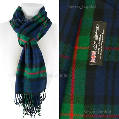 Mens Womens Winter Warm SCOTLAND Made 100% CASHMERE Scarf Scarves Plaid Wool • $7.69