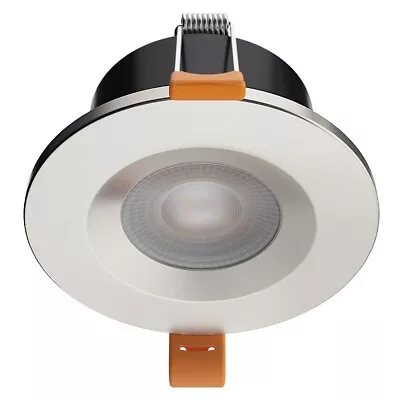 Fire Rated CCT LED Downlight IP65 Dimmable Chrome Spotlight Bathroom Ceiling • £10.99