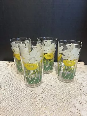 Vintage Anchor Hocking Daffodil Glasses-Set Of 4 • $19.99