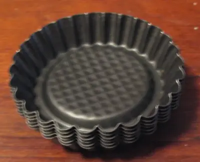 6 Mini Non-stick Fluted Tart Pans 4-1/8  X 3/4  OF4 • $8.99