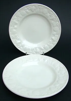 TWO Barratts BHS White Lincoln Embossed Fruit & Vine Side Bread Plates 17  6.75  • £7.50