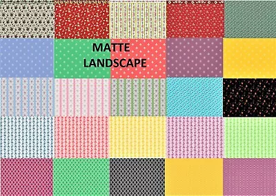 A4 VINYL SELF-ADHESIVE DOLLS HOUSE WALLPAPER Matte 1:12th Scale  LANDSCAPE • £4.99