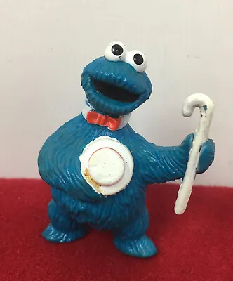 Vintage TAP DANCING COOKIE MONSTER Tara Toy PVC Muppets SESAME STREET Hat CANE • $22.24