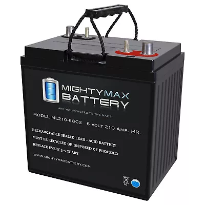 Mighty Max 6V 210AH Dual Terminal Battery Compatible With E-Z-GO MPT Golf Cart • $239.99