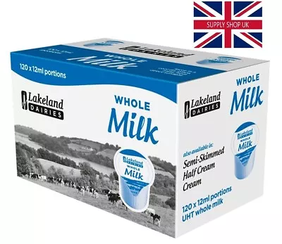 Lakeland UHT Whole Milk Portion Pots Jiggers - 1x120  04/08/2024 • £7.99