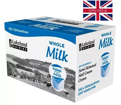 Lakeland UHT Whole Milk Portion Pots Jiggers - 1x120  28/07/2024 • £7.99
