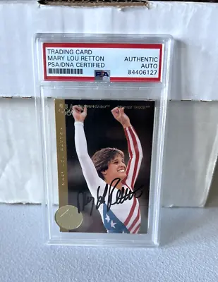 Mary Lou Retton  Gymnastics  Autographed Signed UD USA Olympics Card #MI11 PSA • $99.99