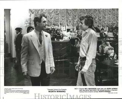1989 Press Photo Will Mackenzie And Mark Harmon In The Movie  Worth Winning  • $15.99