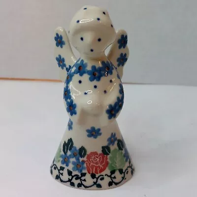 Vtg Angel Ceramic Multi-colored 4  Tall Figurine Beautifully Designed ~Signed~   • $22.32