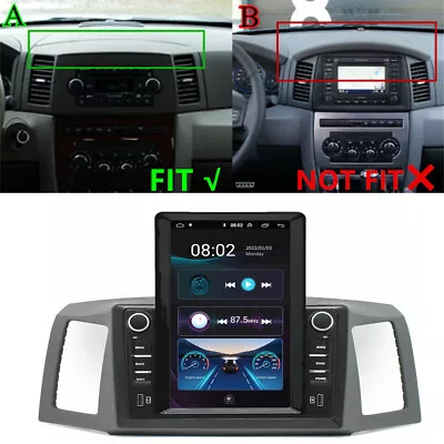 10.1'' Vertical Stereo Radio Android 12 GPS Navi For Jeep Grand Cherokee 2004-07 • $215.99