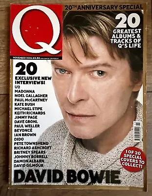 Q Magazine #244 David Bowie *RARE* Nov 2006 20th Anniversary *OFFERS ACCEPTED* • £14.99