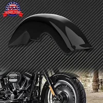 Motorcycle Gloss Black Front Fender Mudguard Fit For Harley Softail Fatboy 06-17 • $91.19