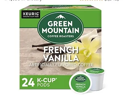 $20.99 • Buy Green Mountain Flavored Coffee French Vanilla Light Roast Keurig 24 K-Cups Fresh