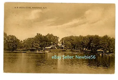 Lake Mahopac NY - A.B. SEE'S COVE & HOUSE - Postcard Putnam County • $10