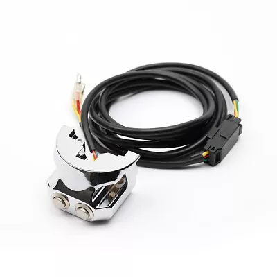 $35 • Buy Chrome Air Ride Suspension Control Switch Kit For Harley 1  Handlebar Dyna V-Rod