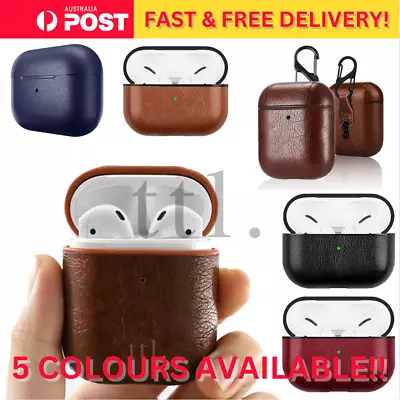 Leather Protective Tough Slim Cover Case For Apple AirPods 1 2 3rd Gen /Pro/Pro2 • $16.95