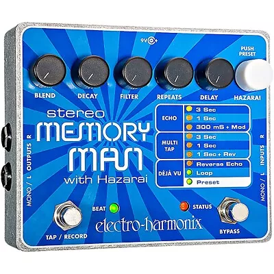 Electro-Harmonix XO Stereo Memory Man With Hazarai Delay Guitar Effects Pedal • $252.20