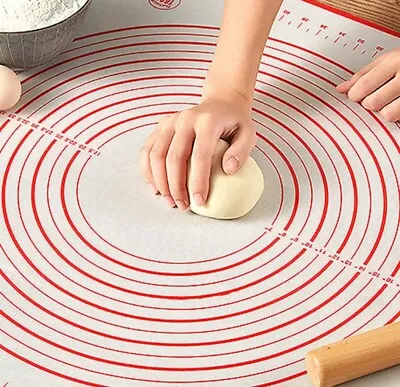 Silicone Measuring & Rolling Guide Baking Mat 23.5 X5.5  Easy Clean EUC • $10