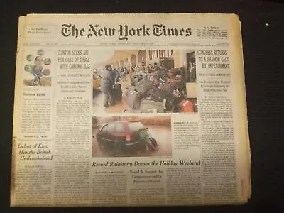 1999 Jan 4 New York Times Newspaper -congress Returns After Impeachment- Np 6978 • $30