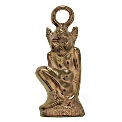 £30 • Buy Vintage Lucky PIXIE Charm BRASS - CORNISH Piskie Pisky Pixy Pendant - Ref.62