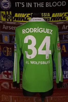 £143.99 • Buy 4/5 VfL Wolfsburg Adults L 2013 #34 Rodríguez L/S Football Shirt Jersey Soccer