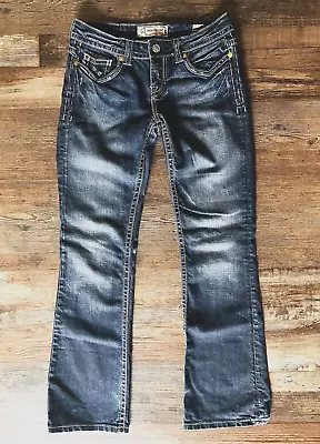 Womens MEK Denim Fremont Easy Bootcut Jeans Size 27 X 32 Medium Wash • $14.85