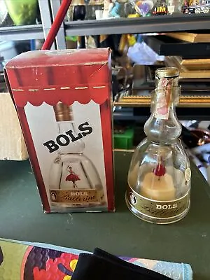 Vintage Bols Ballerina Glass Bottle Red Dress Music Box  Please Read • $19.99