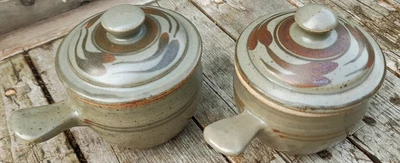 £20 • Buy Pair  Fine Sidney Tustin Winchcombe Pottery Soup Bowls With Lids & Handles