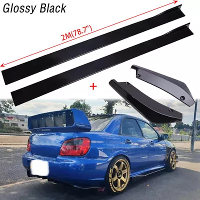 78.7  Side Skirt Splitter Panel +Rear Bumper Diffuser For Subaru Impreza WRX/STi • $122.11