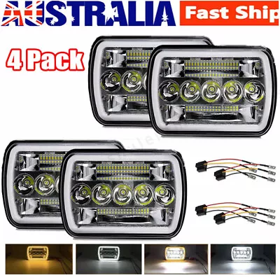 4X 7x6'' 5x7'' LED Headlights HI/LO/DRL/TURN SIGNAL For 1983-2004 Toyota Hilux • $85.99