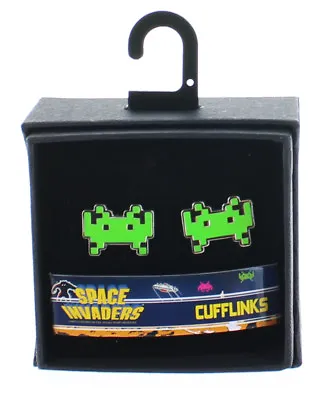 $6 • Buy Space Invaders Cufflinks Set Cuff Link Arcade Officially Licensed New MIB Mint