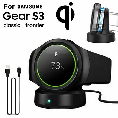 Wireless Charging Dock Charger Samsung Galaxy Watch / Gear S3 / Frontier Classic • $6.99
