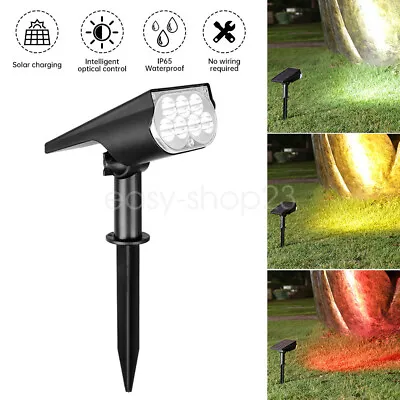 7 LED Landscape Solar Power Outdoor Garden Path Solar Spot Light Waterproof • £11.55