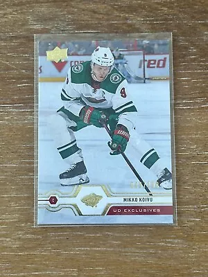 2019-20 Upper Deck Mikko Koivu Ud Exclusives #49/100 Minnesota Wild #378 • $10.99