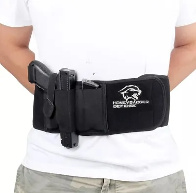 Belly Band Concealed Pistol Gun Carry Waist Holster Under Shirt Coat Hidden Belt • $14.95