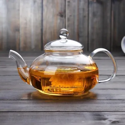 400ml Glass Teapot Glass Teapot Stovetop Safe Stovetop Safe Tea Kettle Clear New • $15.71