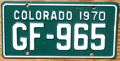 1970 Colorado Motorcycle License Plate Number Tag • $12.99