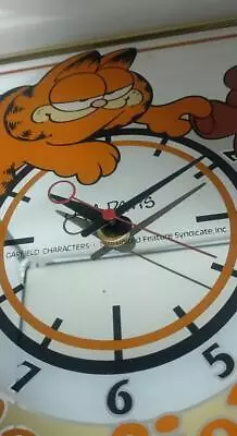 Garfield Pookie Mirror Wall Clock Vintage Size 12.9 × 12.9 1978 • $299.98