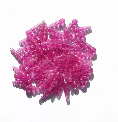 Fuchsia Stack Beads Fishing Lure Components Crafts (50pc) • $3.49