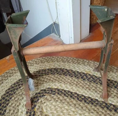 VINTAGE Metal SCHOOL DESK Table LEGS ADJUSTABLE Approx. 16  - 22  Rusty Paint • $160