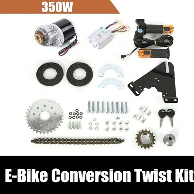 350W E-bike Brush Motor With Freewheel Chain Electric Conversion Kit Twist Kit  • $97.85