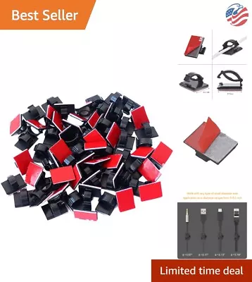 Versatile Multi-Purpose Adhesive Clips - Durable Wire Holders - 100 Pack • $17.99