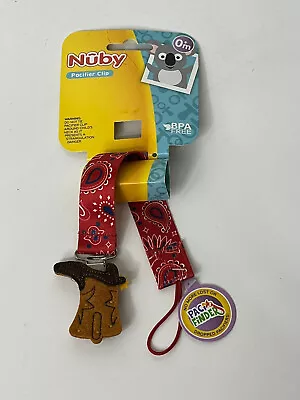 Nuby Western Boot Pacifier Clip BPA Free • $6.95