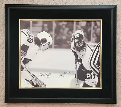 Wayne Gretzky Mark Messier Autographed Framed 29X33 Dual Signed Canvas /99 WGA • $974.99