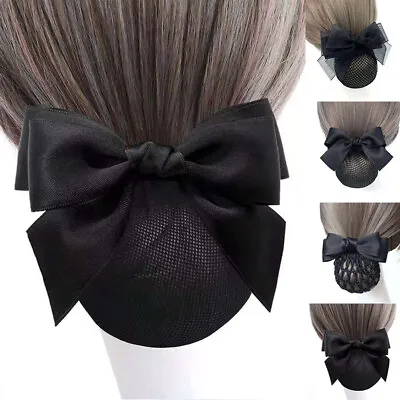 $6.16 • Buy Womens Girl Hair Clip With Net Bun Cover Bow Barrette Snood Hair Net Accessories