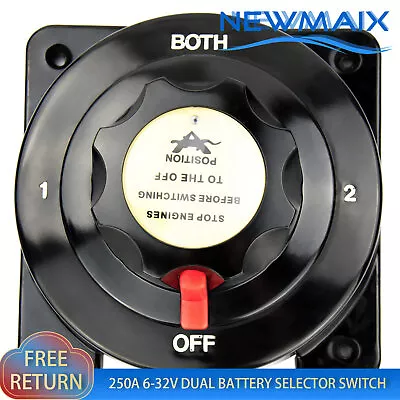 Boat Dual Battery Selector Switch Heavy Duty Marine Safety Disconnect Switch • $35.99