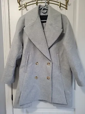 GRAY PEACOAT JACKET J. CREW COAT Womens Size Small Brand New! MELTON WOOL J Crew • $45.03